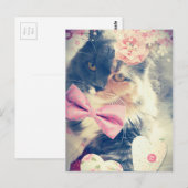 Cute Maine Coon Kitten Retro Style Briefkaart (Voorkant / Achterkant)