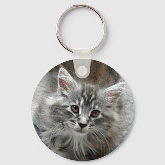 Cute Maine Coon kitten sleutelhanger (Voorkant)