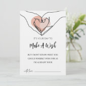 Cute Make A Wish Lijntekening Verjaardagskaart, Kaart (Staand voorkant)