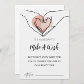 Cute Make A Wish Lijntekening Verjaardagskaart, Kaart (Voorkant / Achterkant)