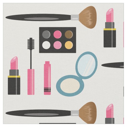 Cute Make-up Set Patroon Stof (Close Up)