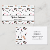 Cute Makeup Pattern -  Makeup Artist Visitekaartje (Voorkant / Achterkant)