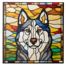 Cute Malamute decoratieve keramische tegel Tegeltje