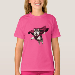 Cute Malamute Superhelden T-Shirt voor Kinderen