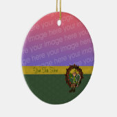 Cute Male Elf Wreath Holiday Foto Ornament (Rechts)