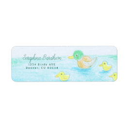 Cute Mallard Duck Etiket