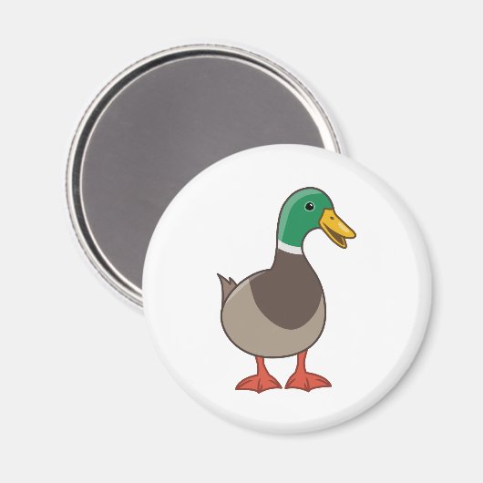 Cute Mallard Duck Magneet (Voorkant / Achterkant)