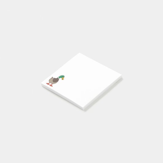 Cute Mallard Duck Post-it® Notes (Schuin)