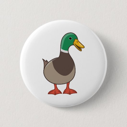 Cute Mallard Duck Ronde Button 5,7 Cm (Voorkant)