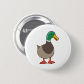 Cute Mallard Duck Ronde Button 5,7 Cm (Voorkant /achterkant)