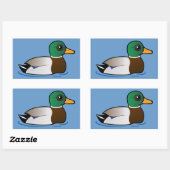 Cute Mallard Male Rechthoekige Sticker (Vel)