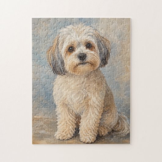 Cute Malshi hond legpuzzel (Verticaal)