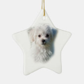 Cute Maltese Dog Keramisch Ornament (Rechts)