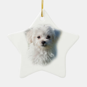 Cute Maltese Dog Keramisch Ornament