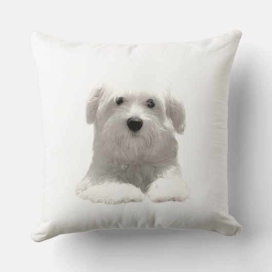 Cute Maltese Dog Kussen (Achterkant)