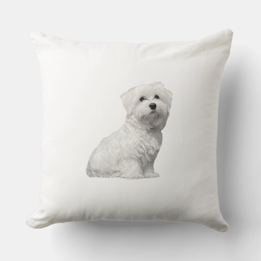 Cute Maltese Dog Kussen (Voorkant)
