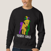 Cute Maltese Dog Lover Mardi Gras Party Jester Mas Trui (Voorkant)