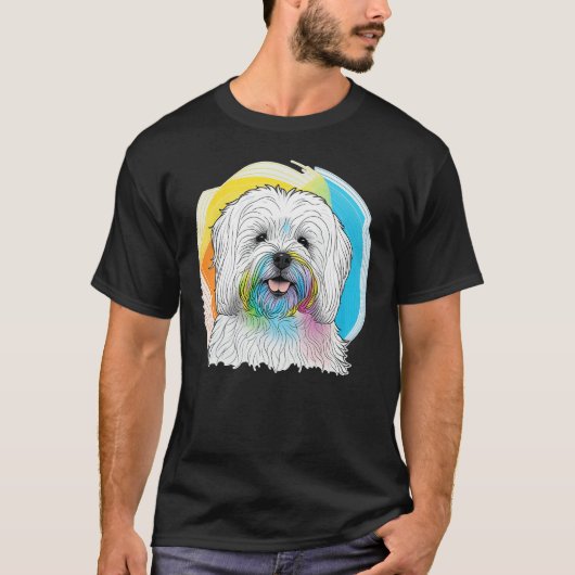 Cute Maltese Dog on Maltese dog   1 T-shirt (Voorkant)