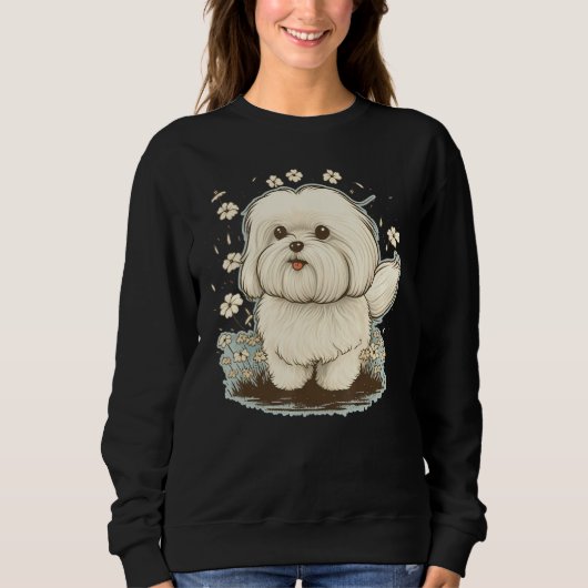 Cute Maltese Dog on Maltese dog  5 Trui (Voorkant)