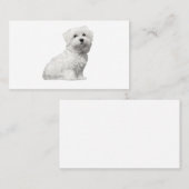Cute Maltese Dog Sitting Puppy Visitekaartje (Voorkant / Achterkant)