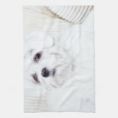 Cute Maltese Dog Theedoek (Verticaal)
