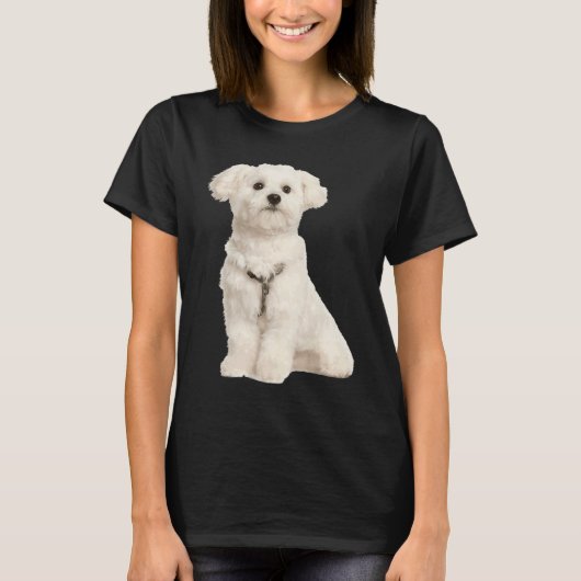 Cute Maltese T-shirt (Voorkant)