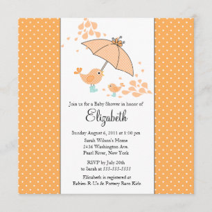 CUTE Mam & Baby Bird Baby shower Invitation Kaart