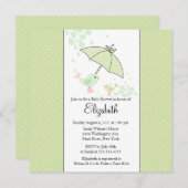 CUTE Mam & Baby Bird Baby shower Invitation Kaart (Voorkant / Achterkant)