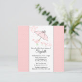 CUTE Mam & Baby TWINS Bird Baby shower Invitation Kaart (Staand voorkant)
