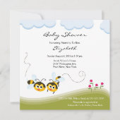 CUTE Mam to Bee Baby shower Invitation Kaart (Voorkant)