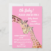 Cute Mama Baby Girl Giraffe Safari Boho Animals Kaart (Voorkant)