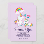 Cute Mama & Baby Unicorn Magical Bedankt (Voorkant / Achterkant)