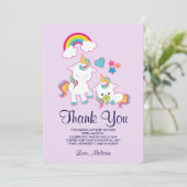 Cute Mama & Baby Unicorn Magical Bedankt (Staand voorkant)
