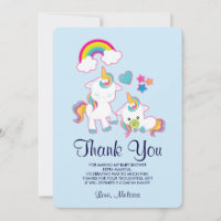 Cute Mama & Baby Unicorn Magical Bedankt
