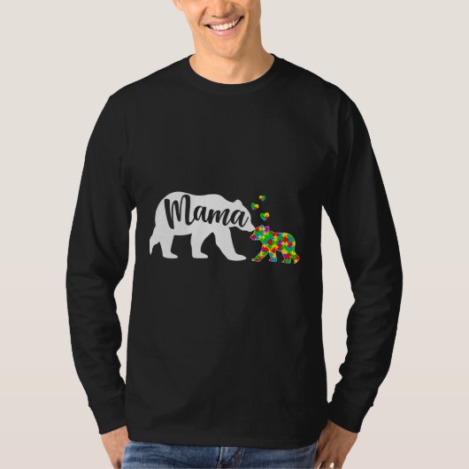 Cute Mama Beer Autism Awareness Family Support Aut T-shirt (Voorkant)