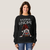 Cute Mama Gnomes check red Plaid pattern Christmas Trui (Voorkant volledig)