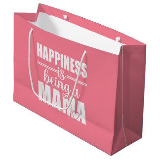 Cute Mama happiness word art Mother's Day Groot Cadeauzakje