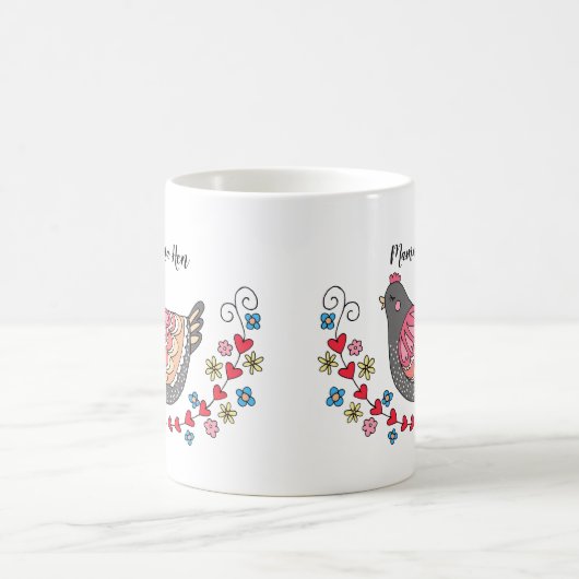 Cute Mama Hen Moeder Chicken Fun Moederdag Gift Koffiemok (Center)