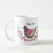 Cute Mama Hen Moeder Chicken Fun Moederdag Gift Koffiemok (Links)
