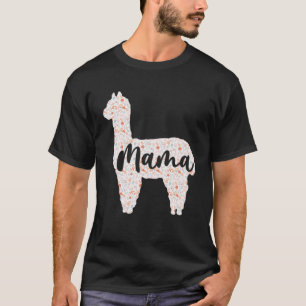 Cute Mama Llama Alpaca Funny Moederdag Women Mo T-shirt
