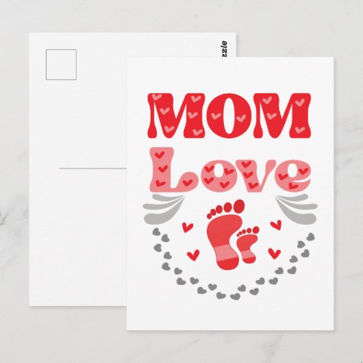 Cute mama Love Briefkaart (Voorkant / Achterkant)