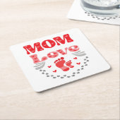 Cute mama Love Kartonnen Onderzetters (Schuin)