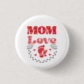 Cute mama Love Ronde Button 3,2 Cm (Voorkant)