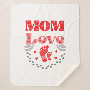 Cute mama Love Sherpa Deken