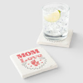 Cute mama Love Stenen Onderzetter (Zijkant)