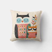 Cute Mama Owl& Baby Owlet Whimsical Nursery  Kussen (Voorkant)