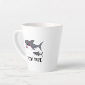 Cute Mama Shark en Baby Shark Latte Mok (Linkerhoek)