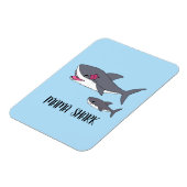 Cute Mama Shark en Baby Shark Magneet (Linkerzijde)