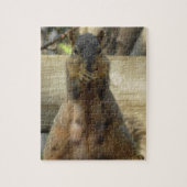 Cute Mama Squirrel eet Nuts Legpuzzel (Verticaal)