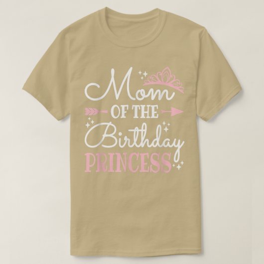 Cute mama van de Birthday Princess Funny Mmammie M T-shirt (Design voorkant)